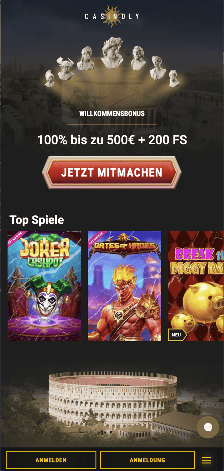 Casinoly Mobile App